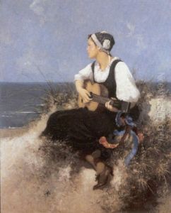 Meisje In De Duinen by Hermann Seeger