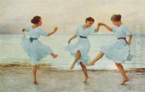 Tanzende Madchen Am Strand