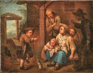 Pendants Genreszenen Mit Hausierern by Johann Conrad Seekatz