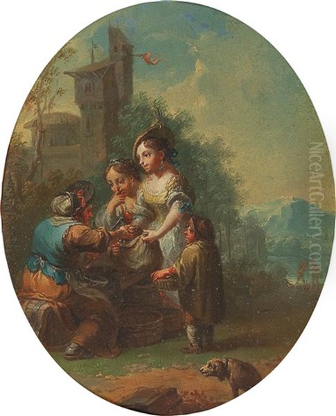 A Pair Of Market Scenes - view 1