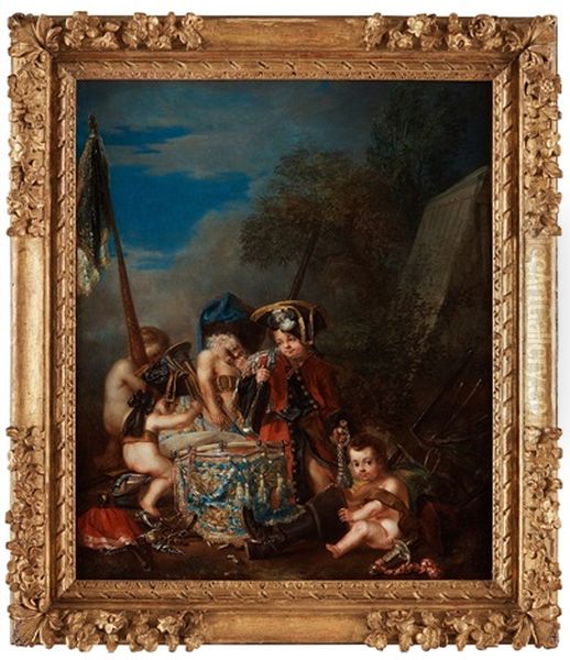 Putti With Military Trophys - view 1