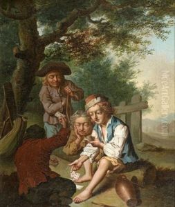 La Partie De Cartes Sous L'arbre
