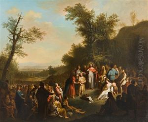 Die Wundersame Brotvermehrung by Johann Conrad Seekatz