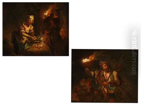 Bauerliche Genreszenen (pair) - view 1