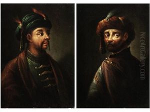 Perser Und Kopf Eines Turken (diptych)