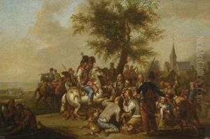 Soldaten (panduren?) Vor Dem Dorf Soldaten (panduren?) Vor Dem Dorf