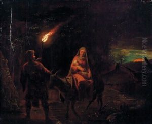 Die Heilige Familie Auf Der Flucht Nach Agypten by Johann Conrad Seekatz