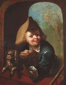 Knabe Mit Hundchen