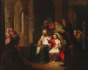 Der Zwolfjahrige Jesus Im Tempel by Johann Conrad Seekatz