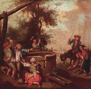 Prugelei Am Brunnen by Johann Conrad Seekatz