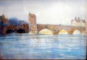 Brucke Mit Turmen Und Schlossansicht Brucke Mit Turmen Und Schlossansicht