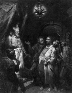 Christus Vor Kaiphos by Johann Conrad Seekatz