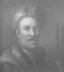 Selbstbildnis (?) Mit Pelzmutze Und Pelzbesetztem Roten Wams by Johann Conrad Seekatz