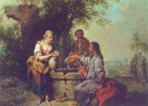 Christus Und Die Samariterin Am Brunnen