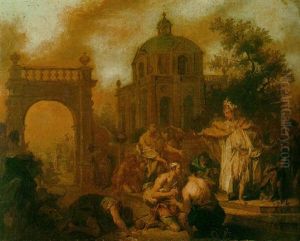 Joseph's Brothers Before Him In Egypt by Johann Conrad Seekatz