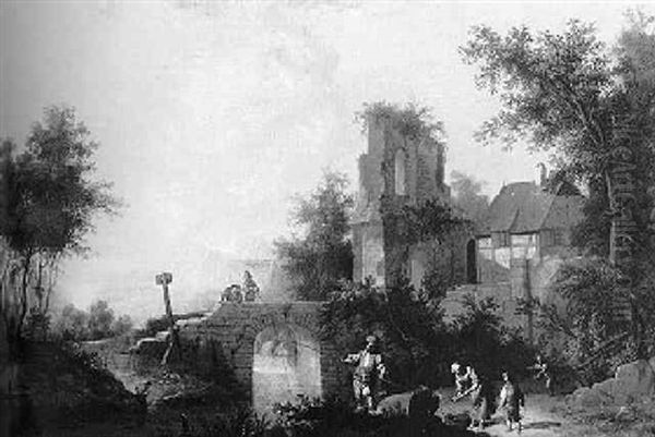Landscape With Peasants Fishing In A Stream - view 1
