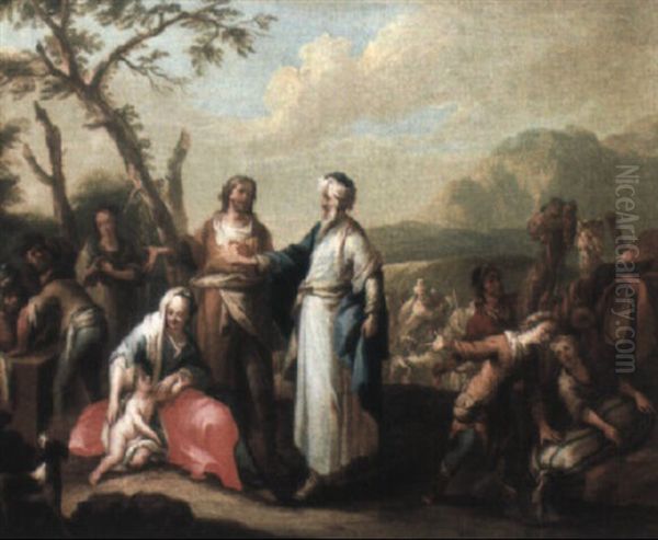 An Old Testament Scene (jacob And Laban?) - view 1