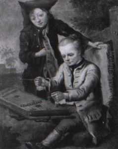 Zwei Knaben, Von Denen Einer Hackbrett Spielt by Johann Conrad Seekatz