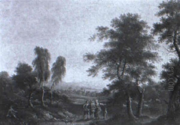 Landscape With Figures By A Stream - view 1