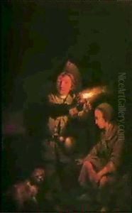 A Peasant Boy With A Dog And A Firebrand;                   A Peasant Boy With A Hurdy-gurdy, Smoking A Pipe
