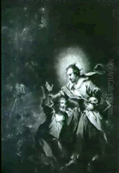 Christus Rettet Den Im Wasser Versinkenden Petrus - view 1