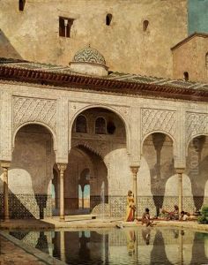 Badende Im Myrtenhof Der Alhambra Badende Im Myrtenhof Der Alhambra