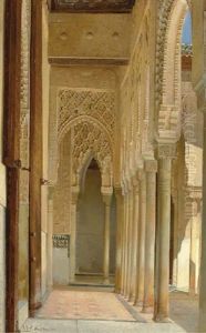 A Colonnade, Alhambra Palace, Granada A Colonnade, Alhambra Palace, Granada