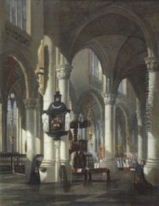 Kircheninterieur Mit Prozession Kircheninterieur Mit Prozession