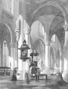 Inneres Einer Gotischen Basilika Mit Prozessionszug Inneres Einer Gotischen Basilika Mit Prozessionszug