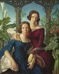 Betty Josefine Jacobine Bloem (1824-1903) Und Friderike Luisa Amalia Bloem (geb. 1823) by Johann Richard Seel