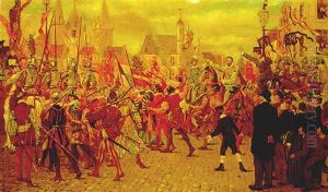 The Procession Celebrating The 300th Anniversary Of The Pacification Of Ghent by Emile Seeldrayers