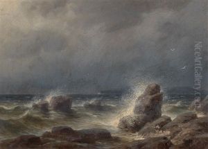 Brandung Vor Der Kuste Der Insel Melada  (dalmatien)