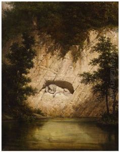 The Lion Monument (lowendenkmal) In Lucerne by Gustav Seelos
