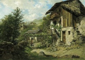 Bauernhof by Gustav Seelos