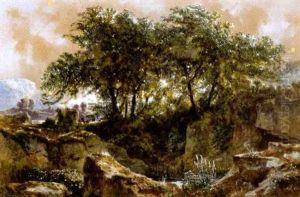 Waldparthie Beim Runkelstein Im Sarnthale by Gustav Seelos