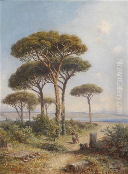 Sudliche Landschaft Mit Figurlicher Staffage - view 1