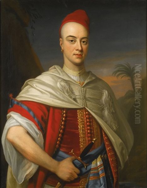 Portrait Of A Gentleman In Moroccan Dress, Probably John Montagu, 2nd Duke Of Montagu (1690-1749) by Enoch Seeman
