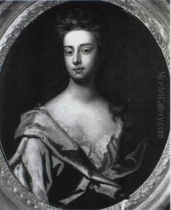 Portrait Of A Lady Of The Paston Family, In A White Bodice  And A Blue Wrap