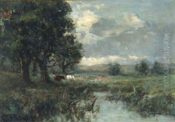 Sheep In A Pastoral Landscape - view 1