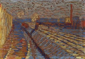 Bahndamm Im Schnee by Arthur Segal