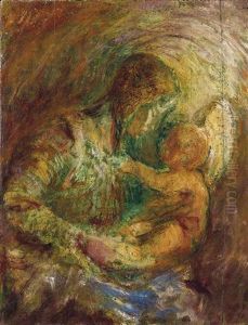 Madonna Con Bambino by Giovanni Segantini