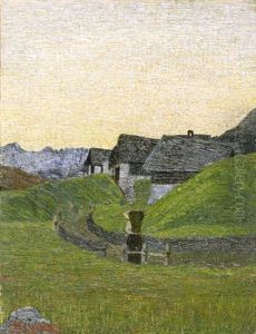 Alpenlandschaft (alpine Landscape) by Mario Segantini