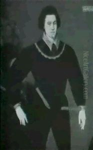 Portrait Of Lord Burroughs Deputy Of Ireland by William (Sir) Segar