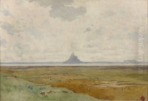La Baie Du Mont Saint-michel Avec Le Rocher De Tombelaine La Baie Du Mont Saint-michel Avec Le Rocher De Tombelaine