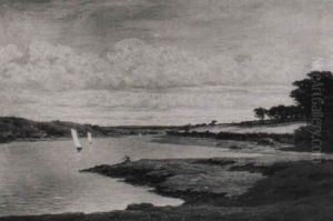 Voiliers Dans L'estuaire by Alexandre Sege