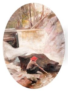Playing Child By The River by Hanna Frosterus Segerstrale