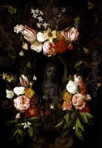 The Virgin With A Floral Surround (cartouche)
