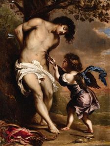 Saint Sebastian And An Angel by Gerard Seghers