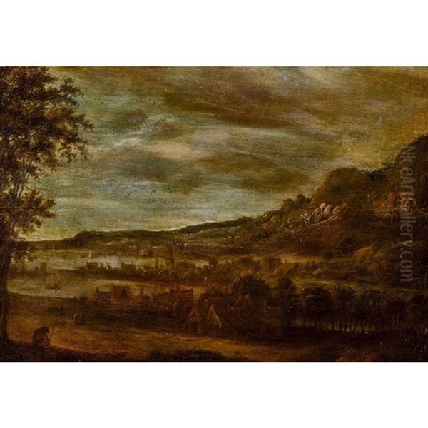 Landschaft Mit Dorfern Am Ufer - view 1