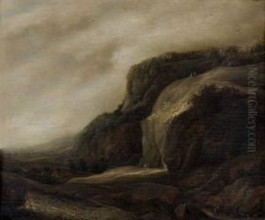 Paysage Rocheux Anime De Personnages by Hercules Seghers